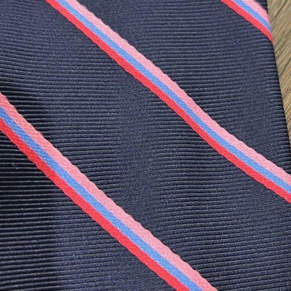 Lot Of 2 Brooks Brothers Makers Silk Pink Striped Regimental Neck Tie Red - Picture 4 of 6
